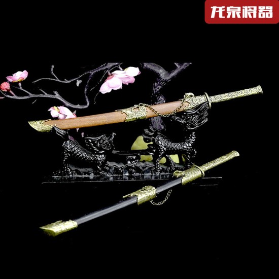 Tea knife Classical bronze embroidered spring knife all -all manganese steel tea set accessories Tea knife Classical bronze embroidered spring knife all -all manganese steel tea set accessories