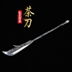 One -in -one tea knife Longquan tea knife handmade stainless steel Pu'er tea knife black tea channel accessories Guma tea knife kung fu tea set