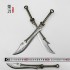 Golden Back Big Kids Tea Knife Handmade Stainless Steel Tea Needle Mini Eighteen Weapons Playing and Decoration