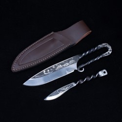 Clear -bone knife handmade knife integrated knife, small dairy knife combination, sharp fruit knife, tea knife, tea needle camping knife