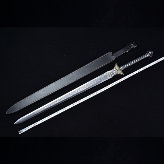 Longquan sword handmade forging all -in -one modern six -faced Tang sword body, sword film film and television long sword crafts Longquan sword handmade forging all -in -one modern six -faced Tang sword body, sword film film and television long sword crafts