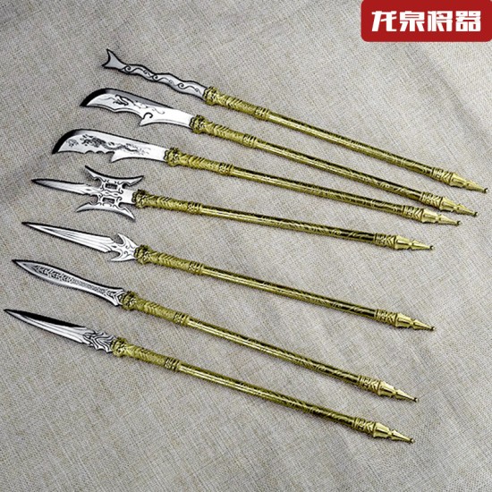 Classic golden handle small weapon tea knife handmade integration manganese steel mini weapon handle