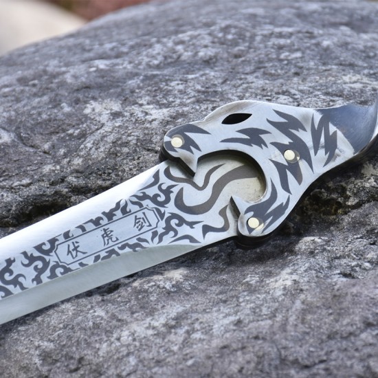 Longquan sword handmade forging one -piece six -faced Han sword film sword cold weapon long sword collection artwork Longquan sword handmade forging one -piece six -faced Han sword film sword cold weapon long sword collection artwork