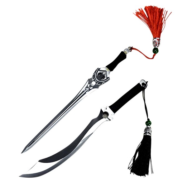 Micro blade ornament mini style Qinggang Sword Extraordinary Shadow Tea Sword Sword Sword Eighteenth Class Eighteenth Class blade
