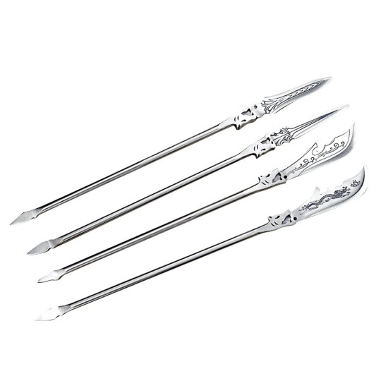 Longquan tea knife stainless steel integrated small weapon tea set mini weapon to play decorative ornaments Longquan tea knife stainless steel integrated small weapon tea set mini weapon to play decorative ornaments