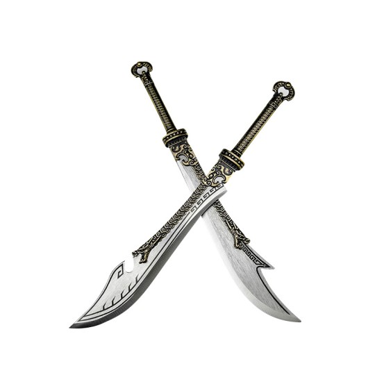 Golden Back Big Kids Tea Knife Handmade Stainless Steel Tea Needle Mini Eighteen Weapons Playing and Decoration Golden Back Big Kids Tea Knife Handmade Stainless Steel Tea Needle Mini Eighteen Weapons Playing and Decoration