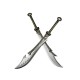 Golden Back Big Kids Tea Knife Handmade Stainless Steel Tea Needle Mini Eighteen Weapons Playing and Decoration Golden Back Big Kids Tea Knife Handmade Stainless Steel Tea Needle Mini Eighteen Weapons Playing and Decoration