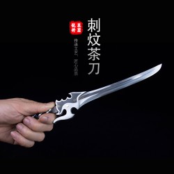 Weapon Swing Play Playing Pu'er Tea Knife Handmade Copper Black Tea Knife Stainless Steel Tea Needle Tea Ceuts