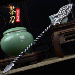 Tea knife prying knife Pu'er tea knife tea needle kung fu tea set stainless steel handmade mini weapon