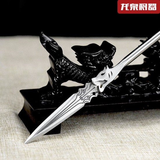 Longquan tea knife stainless steel integrated small weapon tea set mini weapon to play decorative ornaments Longquan tea knife stainless steel integrated small weapon tea set mini weapon to play decorative ornaments