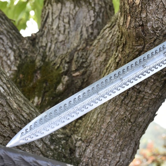 Longquan City Sword Handmade Forging high manganese steel long sword film and television all -in -one Han sword decoration display cold weapons Longquan City Sword Handmade Forging high manganese steel long sword film and television all -in -one Han sword decoration display cold weapons