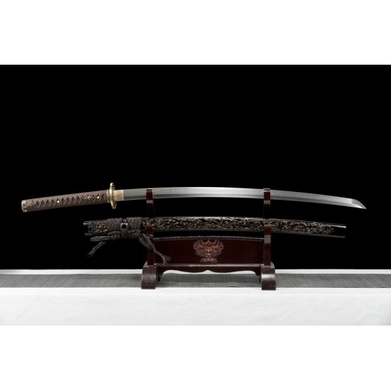 katana 067 Copper T10 Flame Pattern Warrior Blade  (King)