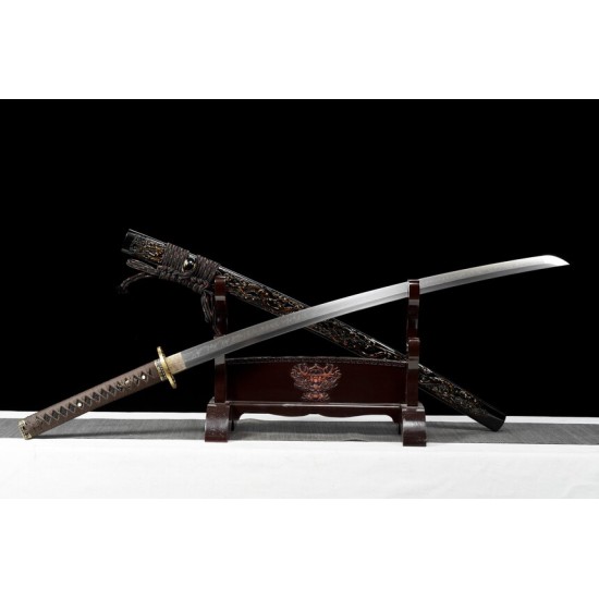 katana 067 Copper T10 Flame Pattern Warrior Blade  (King)